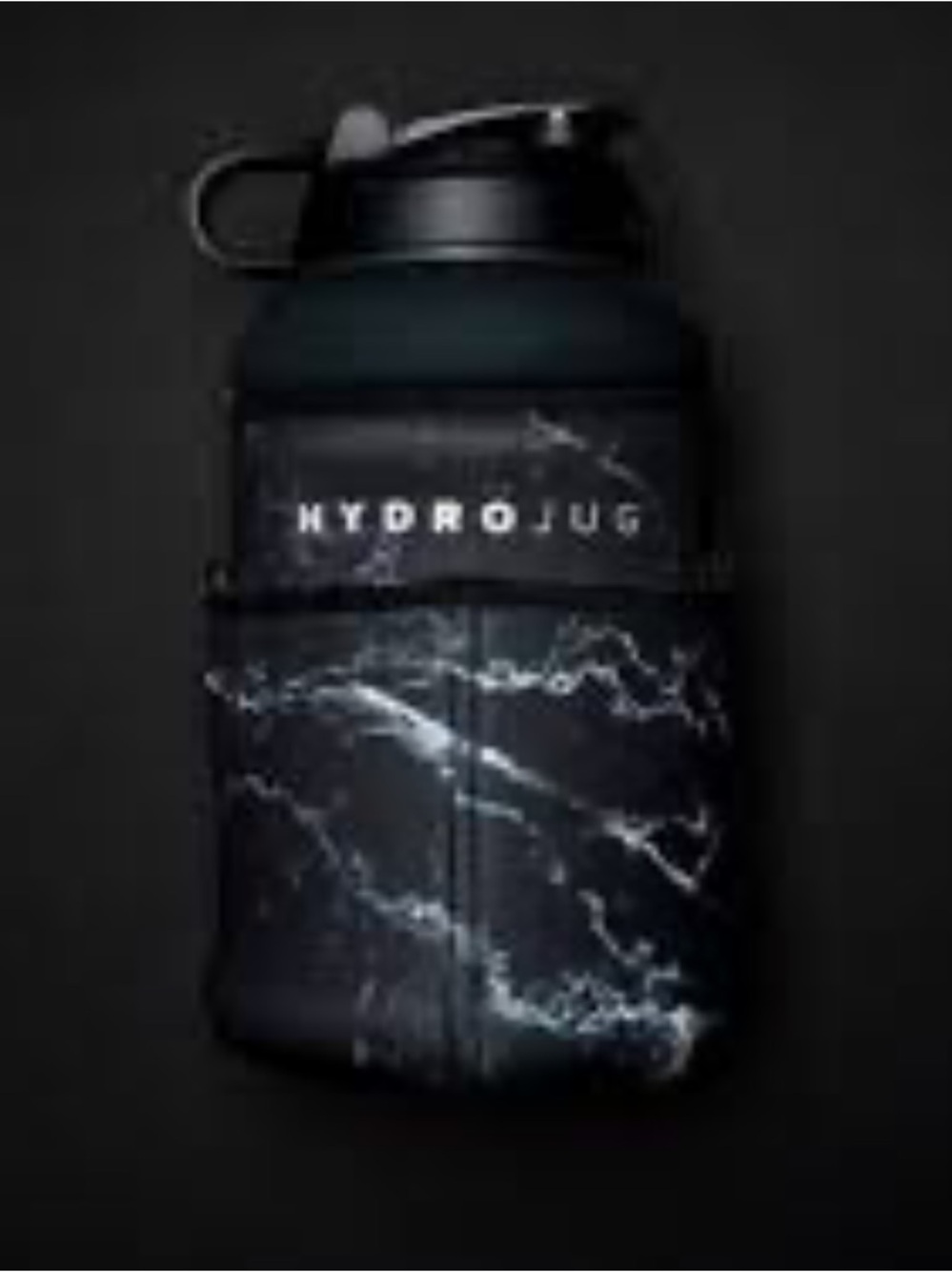 HydroJug‎ Black Adjustable Woven Carry Strap with White Logo